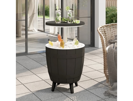 MAISON EXCLUSIVE Mesa nevera 3 en 1 polipropileno negro
