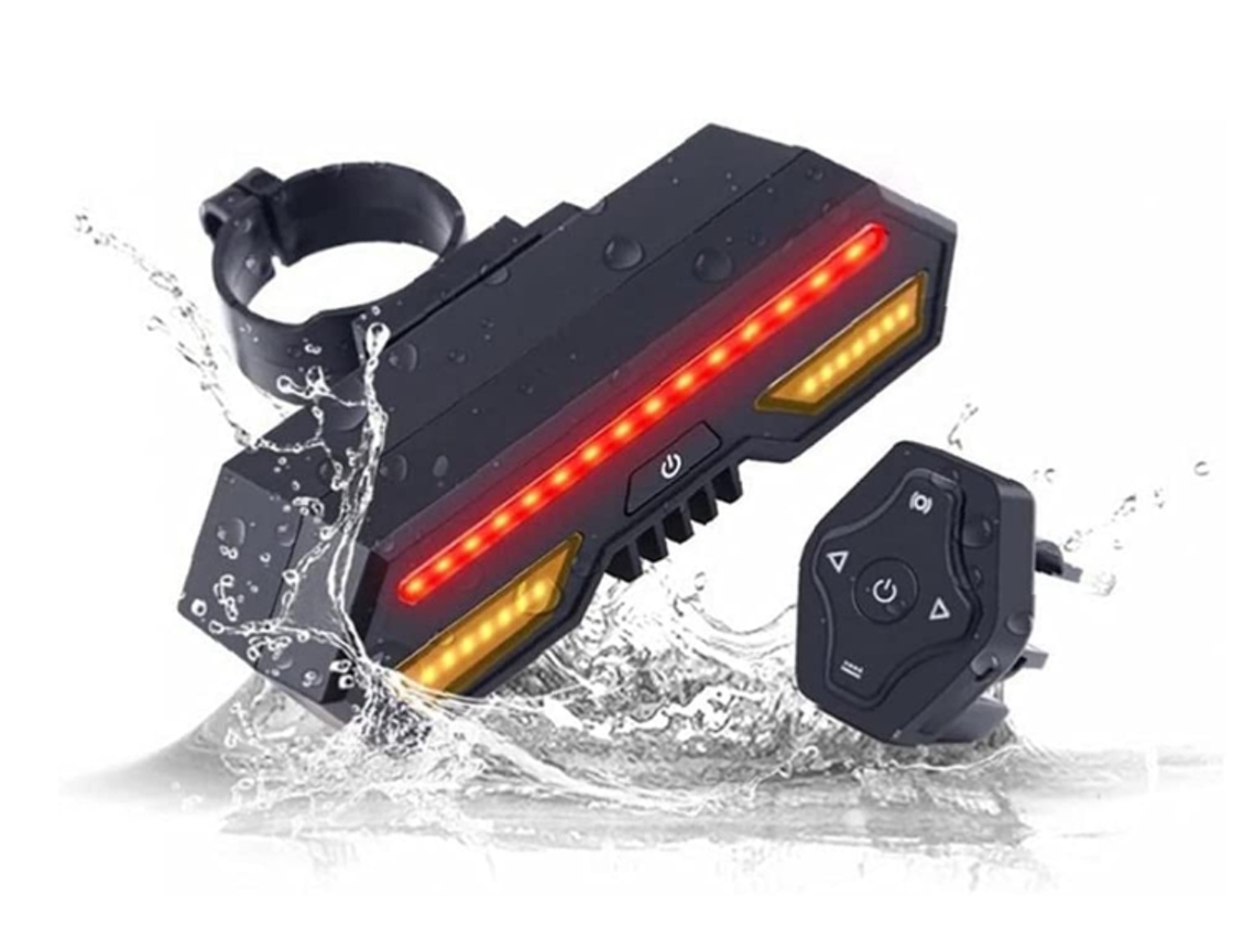 Luz Trasera Bicicleta Control Remoto Señal Dirección Negra Yizhood