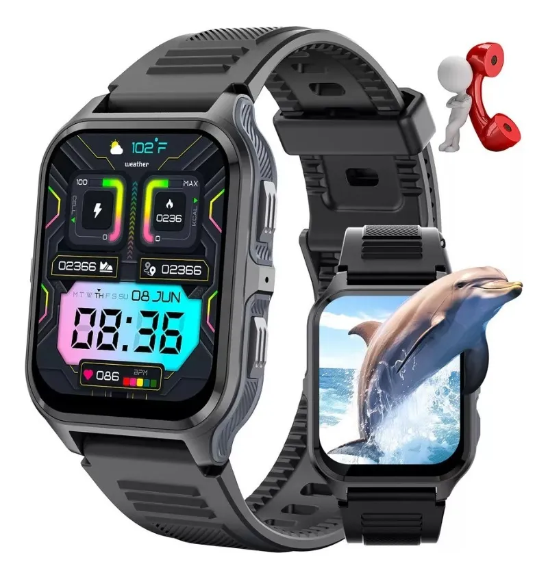 Reloj inteligente Colmi con Bluetooth, llamadas, IP68, resistente al agua, Paravayotoy