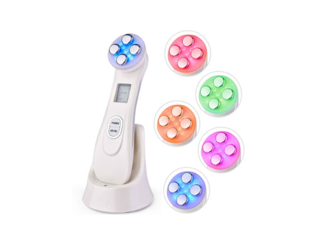Máquina de estiramiento facial 5 en 1 con luz LED, dispositivo de belleza RF EMS para el cuidado del rejuvenecimiento de la piel de las mujeres Yemaesre