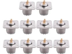 10 Conectores De Copa De Soldadura Cuadrados Uhf So-239 Para Radio