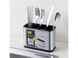 Escurridor De Cubiertos De Acero Inoxidable (1 Ud.). Con Compartimentos, Para Cuchillos, Tenedores Y Palillos De Cocina.