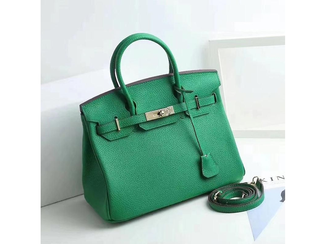 2026-bolso Tote De Cuero Genuino Primera Capa Para Mujer Birkin Estilo Commuter Con Asa Suave Y Textura Liso