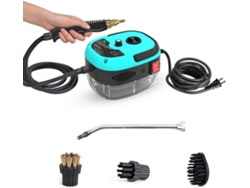 Limpiador a vapor de alta temperatura y alta presión de 2500 W, 1000 ml con 3 cabezales de cepillo, 6 modos ajustables, color azul Gertiz