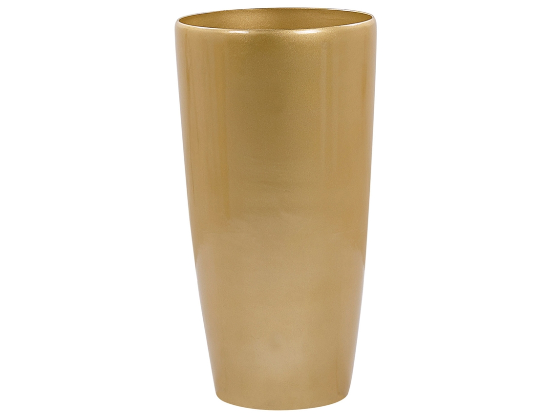 Maceta BELIANI Tseria de Mezcla de piedra Dorado 40x40x75