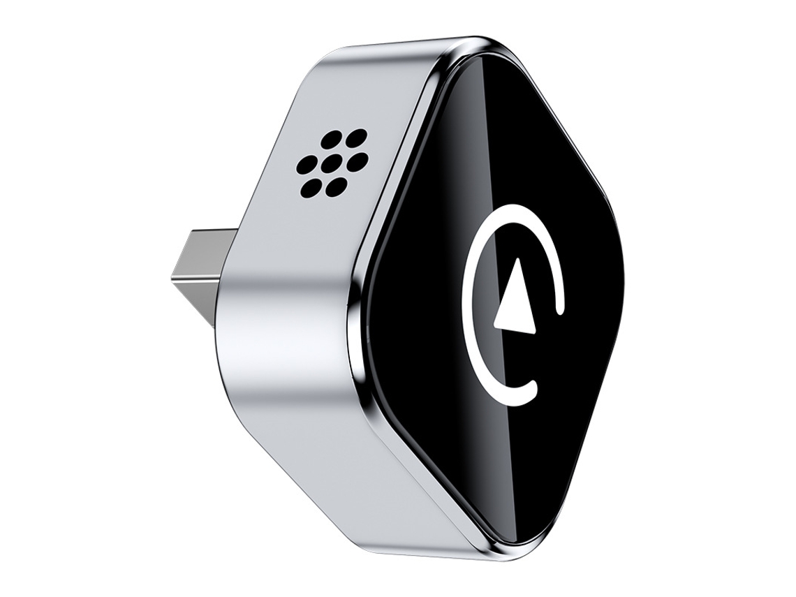 Adaptador inalámbrico 2 en 1 para CarPlay y Android Auto, Plug and Play, compatible con iPhone y Android (plata)