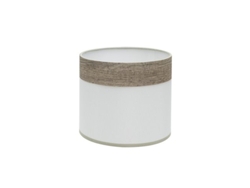 Pantalla Sobremesa Cloe Blanca/madera Gris E14 (ø17x17x14cm)