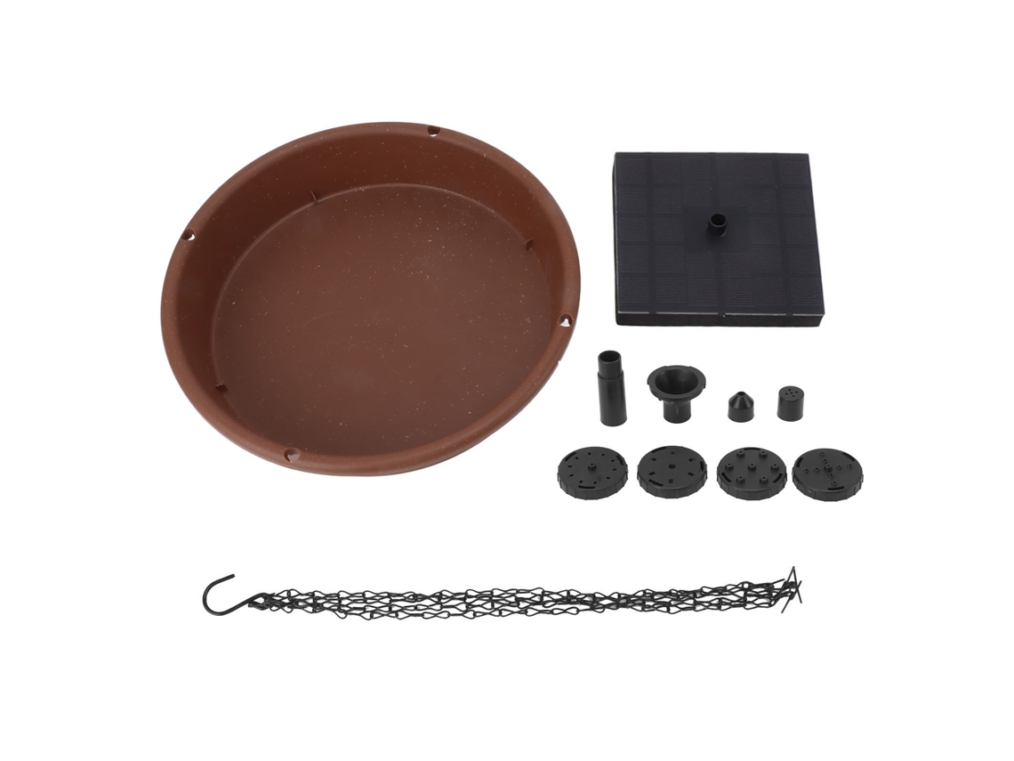 Fuente solar para pájaros Primerox con bomba, 6 boquillas, kit de montaje, para uso exterior.