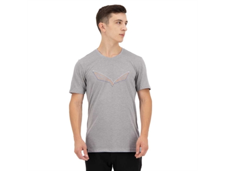 Camiseta de Hombre SALEWA Pure Eagle Frame Dry Gris (M)