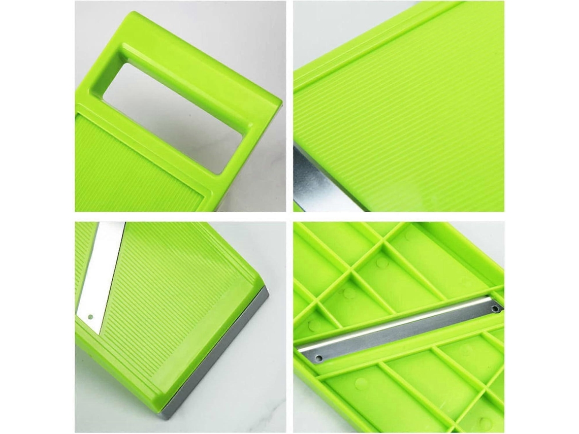 Mandolina manual, picadora de verduras y máquina para hacer papas fritas con cuchillas de acero inoxidable Everley891