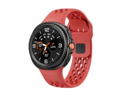 Pulsera para Samsung Galaxy Watch 8 / 8 Classic - Silicona con hebilla invertida, negra, estilo clásico - Roja