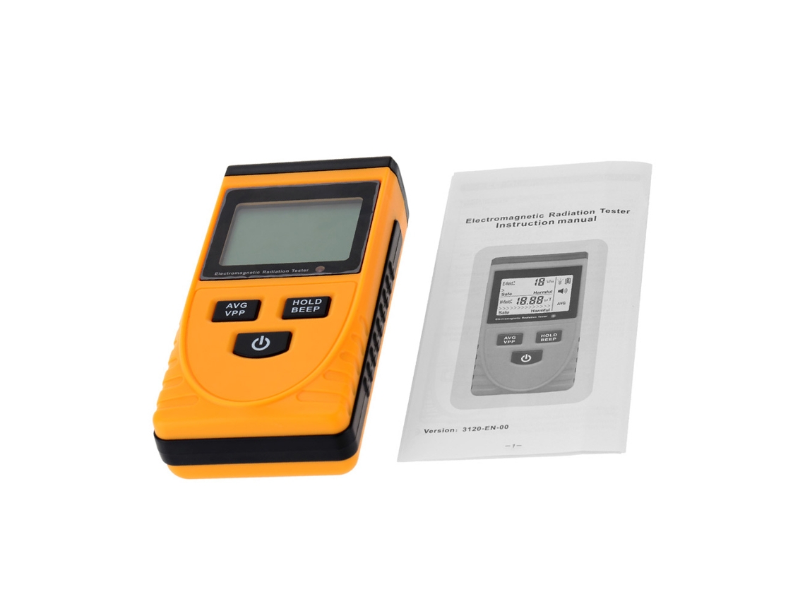 Detector Digital De Radiación Electromagnética Lcd Con Alarma Sonora Y Visual Para Pruebas De Campos Eléctricos Y Magnéticos.