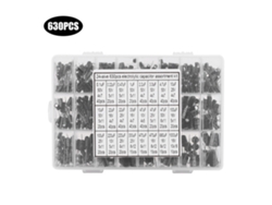 Kit De Condensadores Electrolíticos, 630 Piezas, 24 Modelos, 0,1 Μf-1000 Μf, 50 V, Con Estuche De Almacenamiento.
