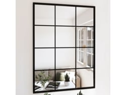 Espejo de pared de metal negro de 80 x 60 cm, DKD HOME DECOR