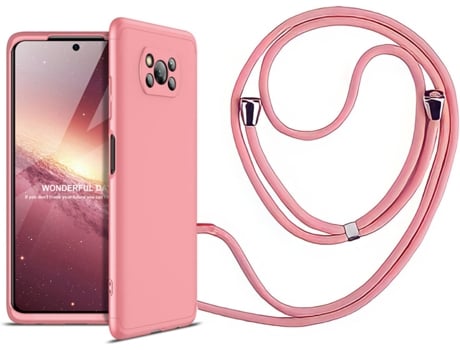 Funda Xiaomi Poco X3 Pro Slim Armor 360º con Collar Rosa
