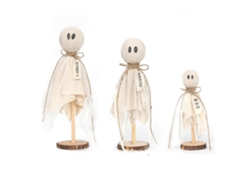 2026-adorno De Madera Espeluznante Con Forma De Fantasma Para Hogar Y Centros Comerciales Interiores