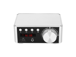 Placa Amplificador Audio Digital Hifi Bluetooth 5.0 50wx2 Estéreo Reproductor Tarjeta Memoria Plata