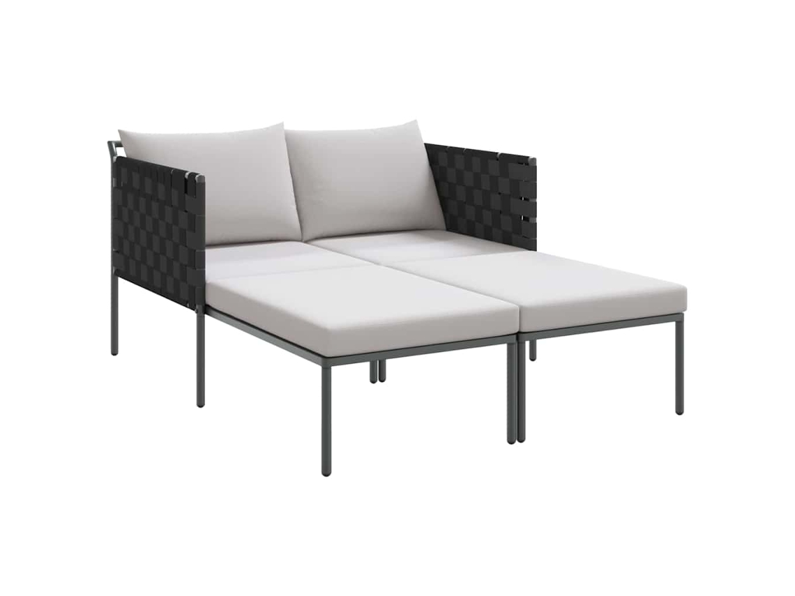 Maison Exclusive - Tumbona Con Cojín 2-persona Antracita 153 X 115 X 69.5 Cm
