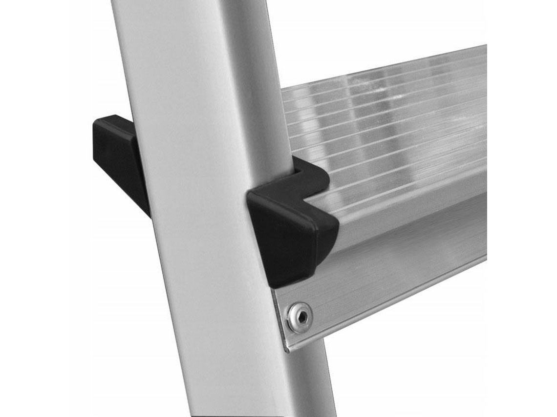 Escalera de aluminio Wolnos. Herramientas de afilar de 7 piezas y 125 kg