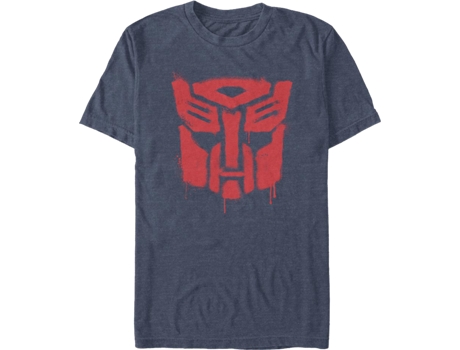 Camisetas Unisex DEEPSTONE Autobot Graffiti Logo Transformers Brezo azul marino (XXXL)