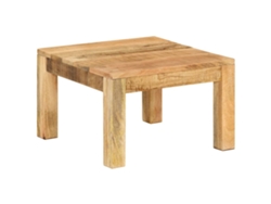 Mesa de Centro de Apoyo 55X55X35 Cm Madera de Manguera Maciza