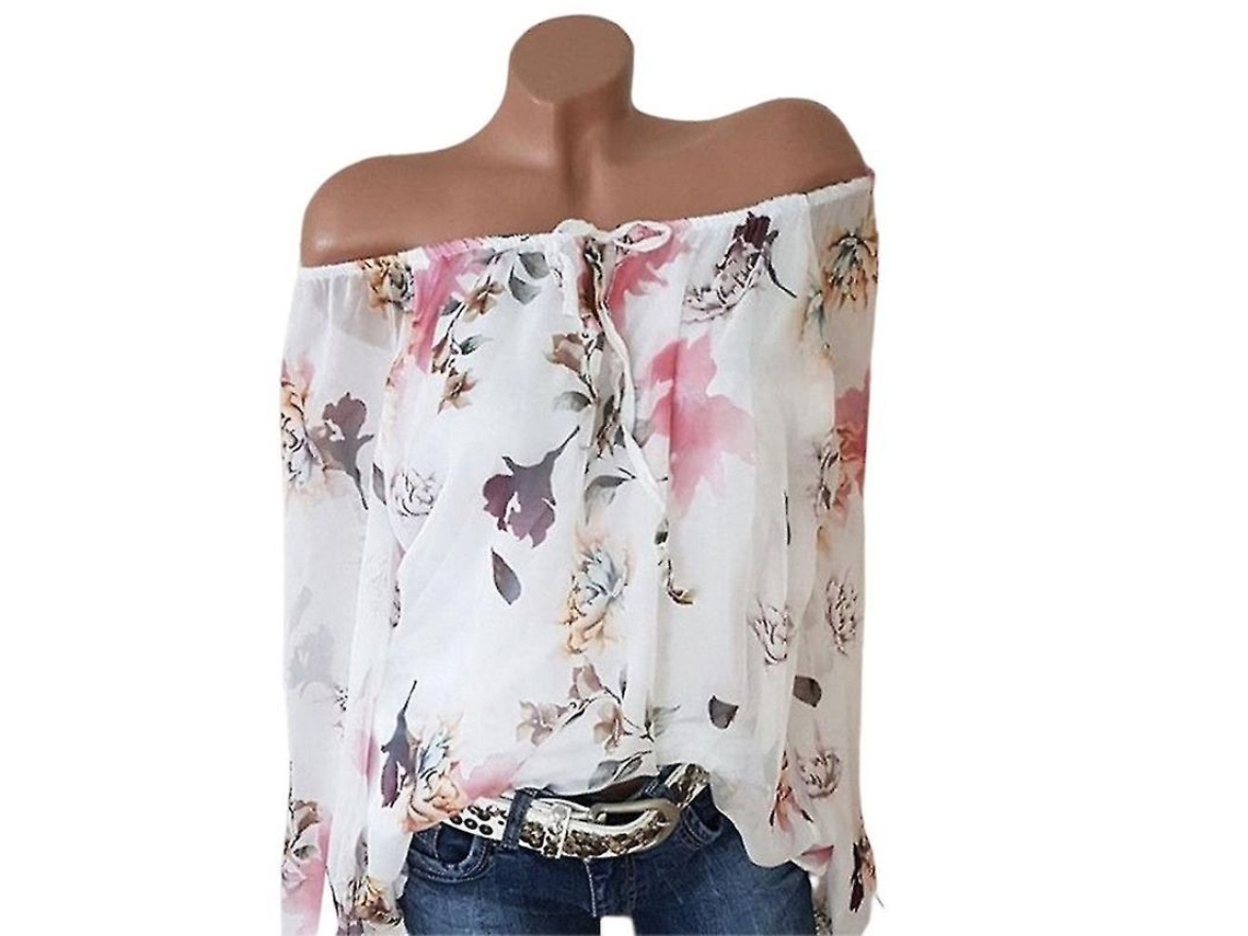2026-blusa Floral De Talla Grande Para Mujer Con Cordones Casual Tunica Suelta Camisetas Talla S-5xl
