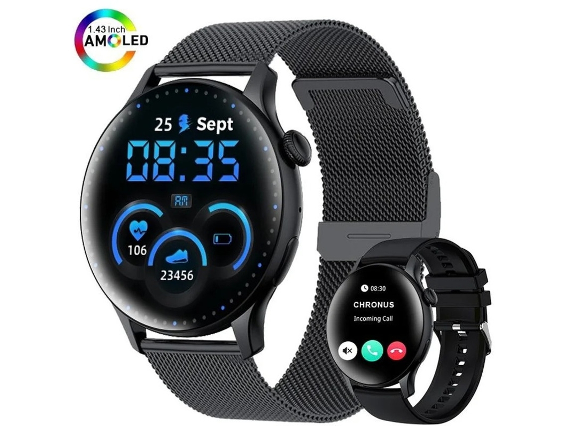 Reloj inteligente HK85 con más de 100 esferas de reloj, color negro. Bestvite