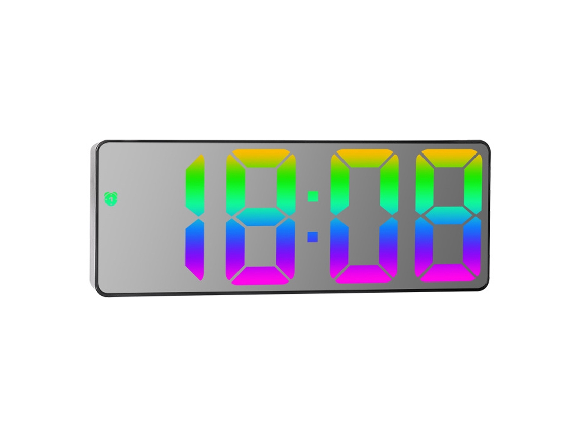 Reloj digital LED para dormitorio, temperatura, reloj de mesa electrónico RNEMITERY