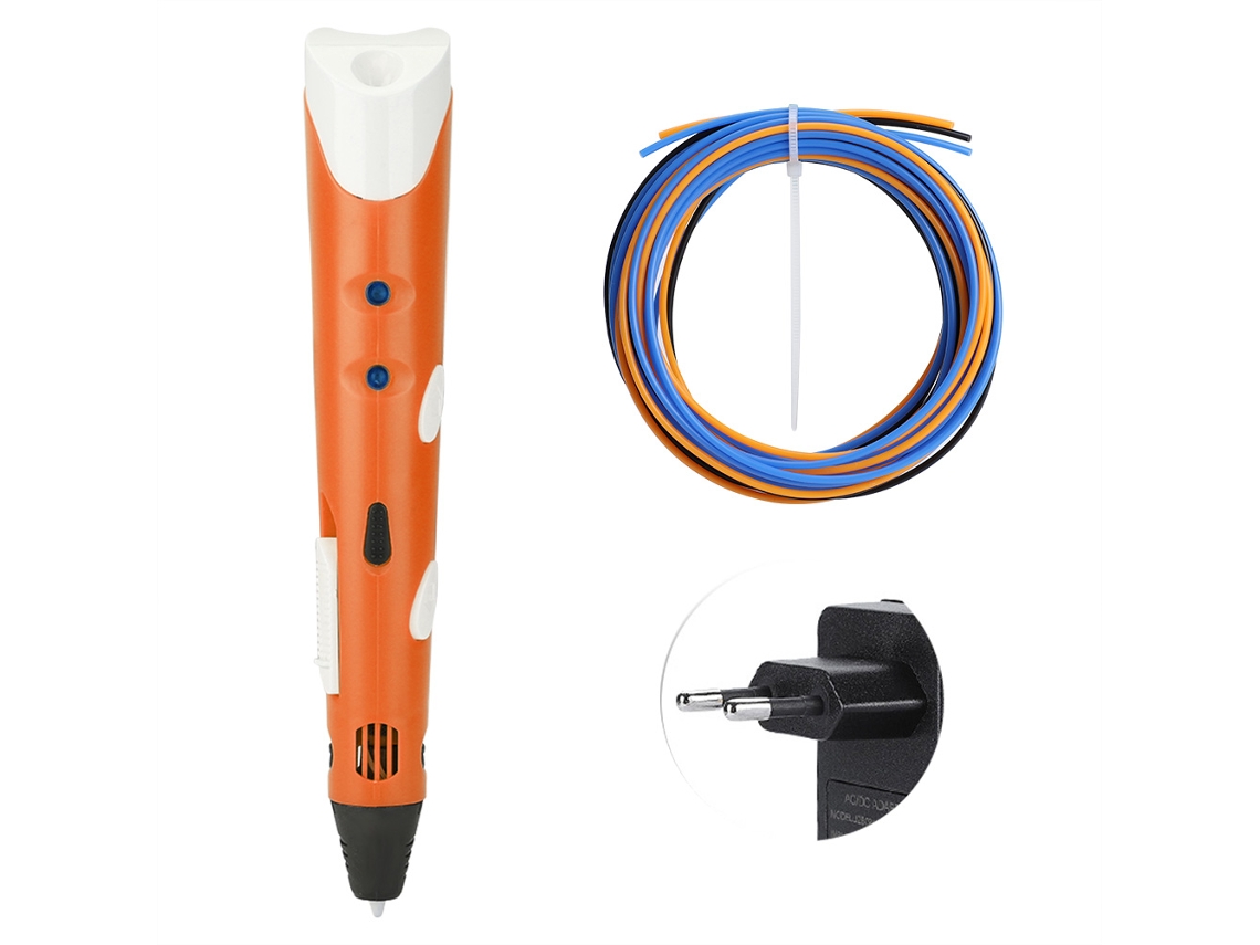 Lápiz De Impresión 3d Para Pintura Manual Diy Naranja+blanco