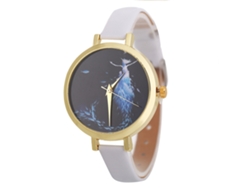 Reloj De Pulsera Zhoulianfa Blanco Sencillo E Informal Para Mujer Con Correa De Piel Sintética.