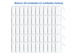 (blanco, 50 Piezas, 5x9cm) Parches De Electrodos No Tejidos, 5*9cm, Con Conector De 2mm