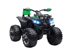 Quad Eléctrico 12v Para Niños +3 Años Con 2 Motores Faros Música Neumáticos De Suspensión Botones Avance Y Retroceso Vehículo A Batería 100x65x73 Cm