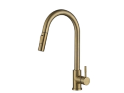 Grifo De Cocina En Latón Dorado Colección Cepillo Scamandre
