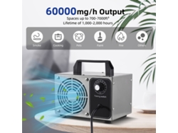 Generador De Ozono 60000mg/h Purificador De Aire Eliminador De Olores Portátil Para Hogar, Coche Y Mascotas