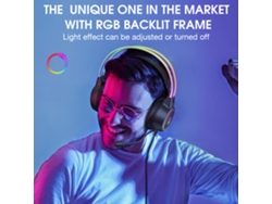Auriculares Gaming Onikuma, Plug And Play, Luz Rgb, Micrófono Antirruido, Confortable, Compatible Con Pc, Ps4, Ps5, Switch - Jack 3.5mm