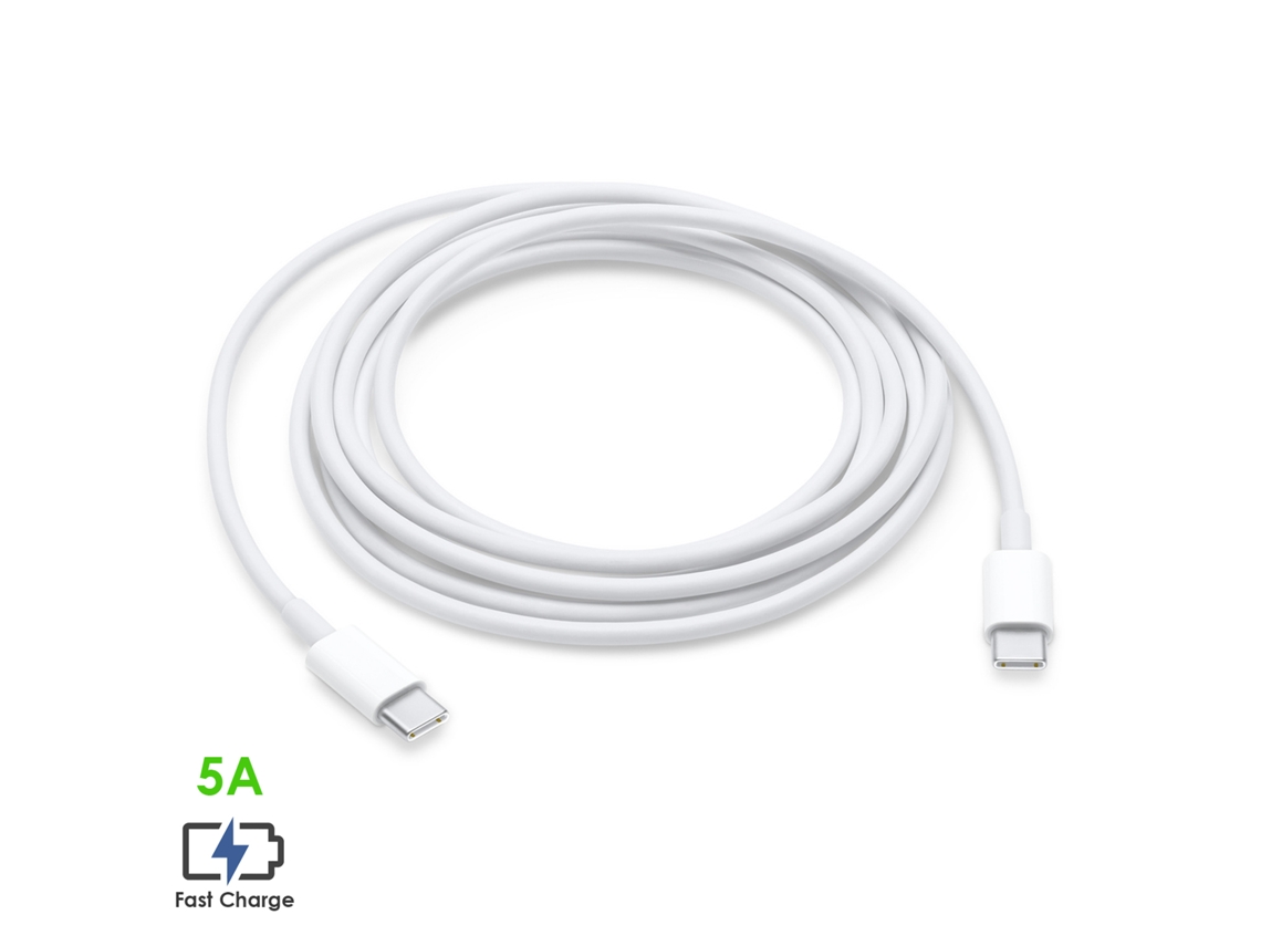 Cable De Datos Y Carga Tipo C A Tipo C (macho). Carga Rápida, 5a, 2 Metros.