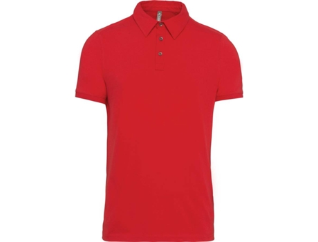 Polo KARIBAN Jersey Algodón, Poliéster Hombre (XL - Rojo)
