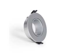 Aro Downlight Cónico Bajo Ugr Para Bombilla Led Gu10 / Gu5.3 Corte Ø 75mm Prata