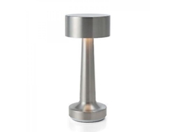 2026-lámpara De Mesa Recargable Con Sensor Táctil, Luz Nocturna Usb 3 Modos De Luz 3000k-6000k 1800mah Plata