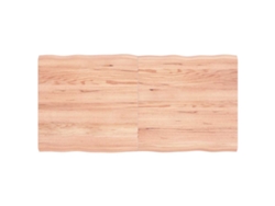Tablero Mesa | Tablero De Escritorio | Superficie De Mesa Madera Tratada Borde Natural Marrón 120x60x(2-4)cm