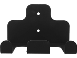 Soporte de pared de acero inoxidable para mancuernas, ideal para entrenamiento con pesas y deportes.