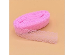 Cinta De Encaje De 10 Yardas Para Costura Decoración Diy Boda Halloween Navidad Modificación De Disfraces Rosa