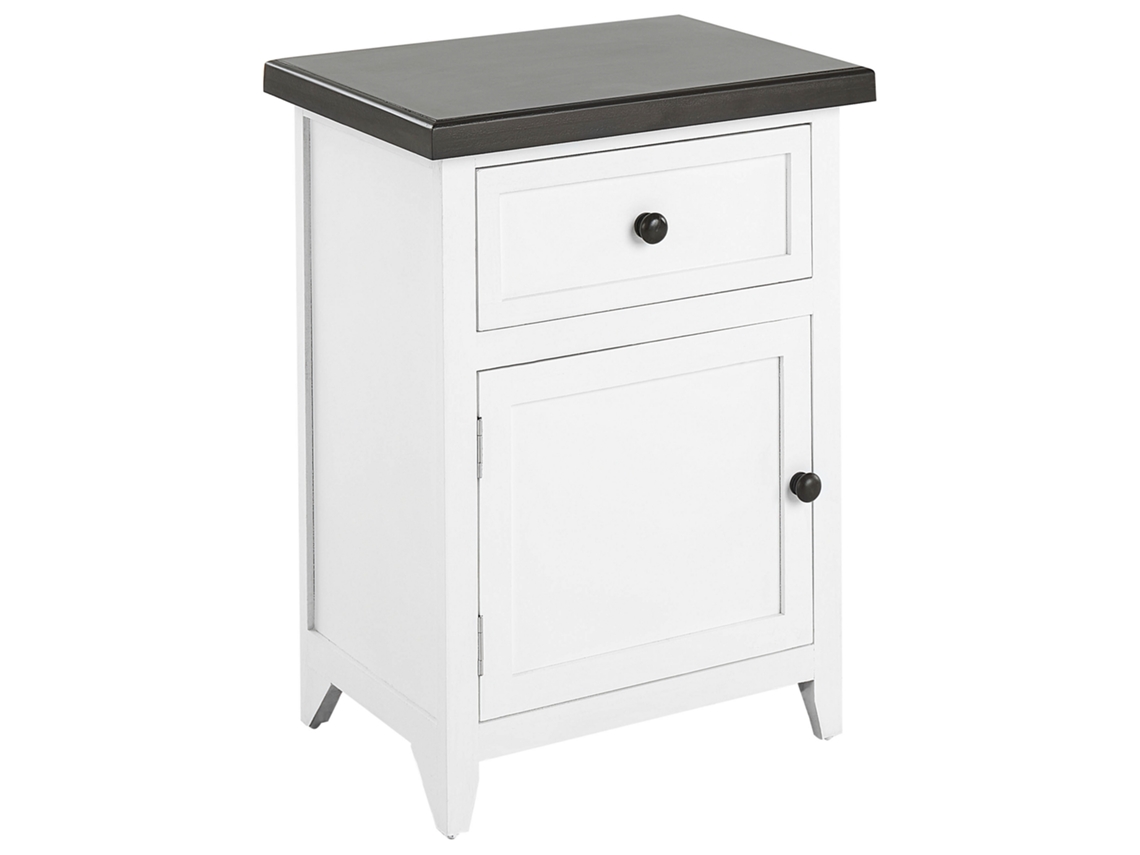 Mesita de noche BELIANI Layola de MDF Blanco 40x30x55