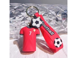Pack Llaveros Camiseta Portugal N.º7 + Copa Mundial 2026, Silicona 3d, Anillo Metálico, Conjunto Recuerdo Hincha Fútbol.