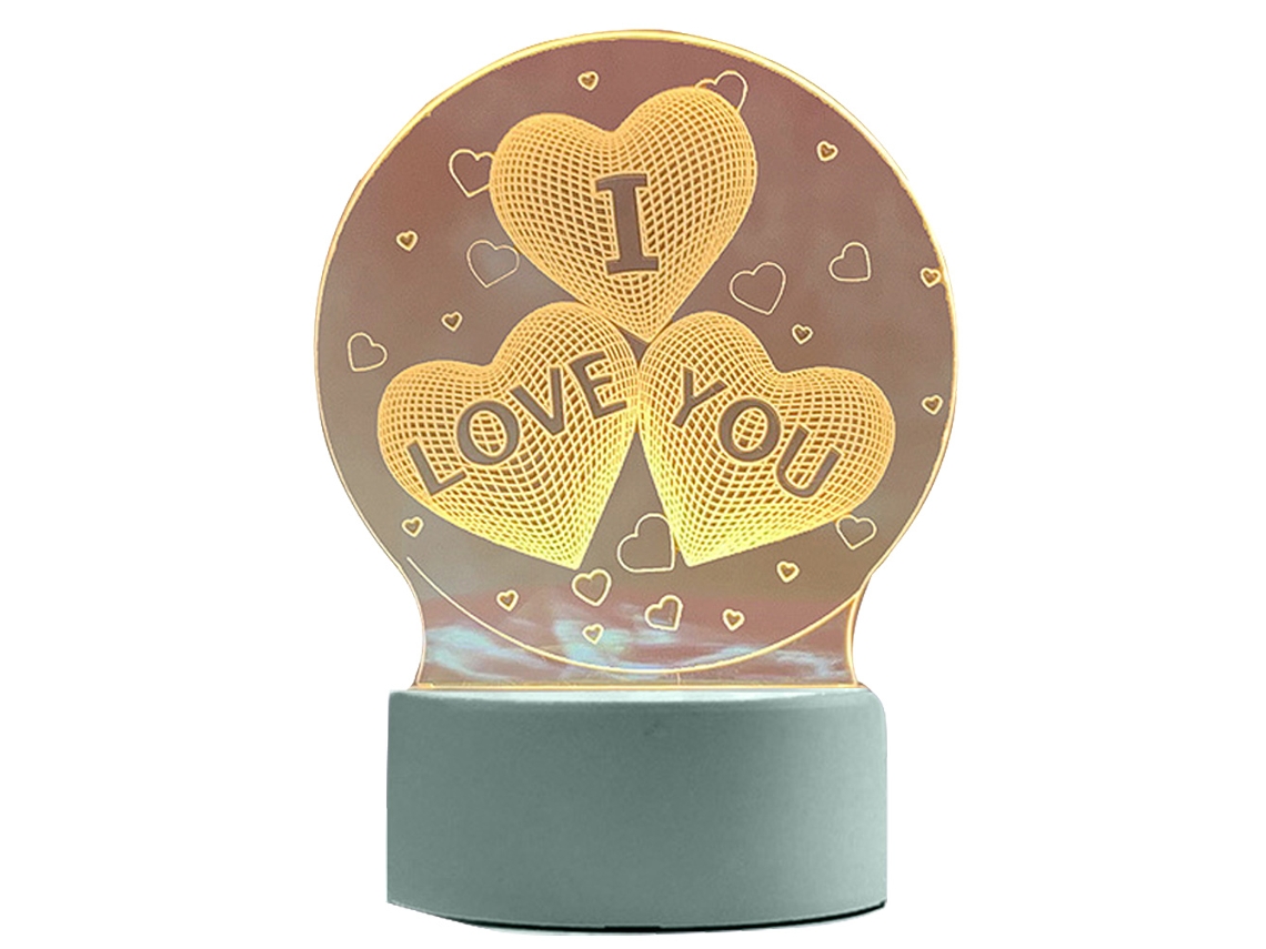 Luz Noturna 3D Con Batería Usb - Luz Amarela Quente De Dupla Finalidade - Iloveu JEIIBRZUI