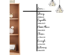 Adorno de pared de metal resistente de estilo cristiano, ideal para sala de estar, dormitorio, entrada, iglesia, boda, oficina, granja, GOKOCO
