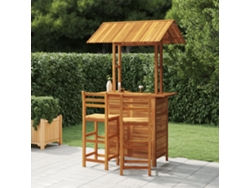 Juego de 2 barras de jardín de madera maciza de acacia, DKD Home Decor