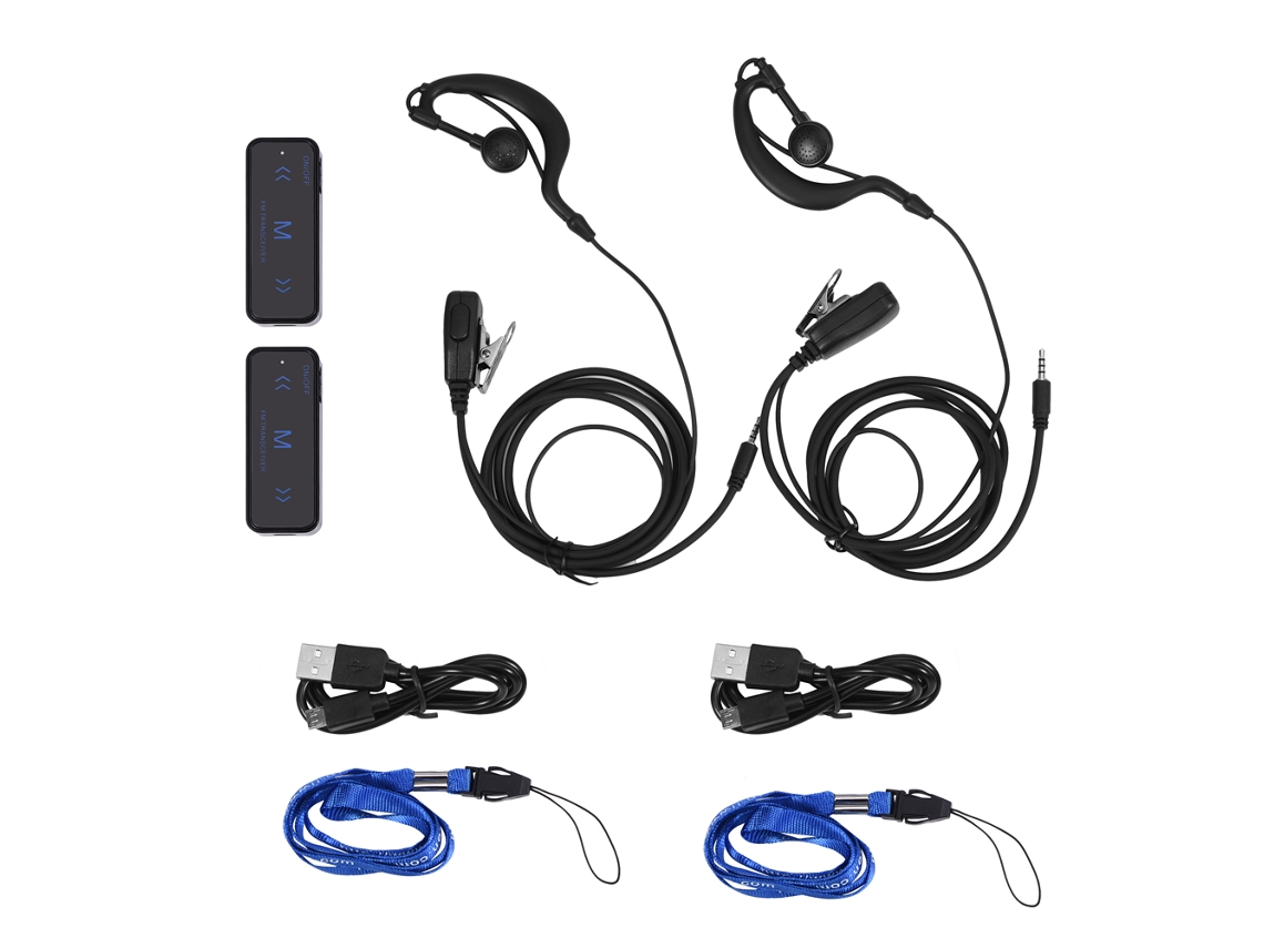 Mali 2un Mini Rádio Walkie Talkie 400 470mhz Transceptor com Fone de Ouvido e Carregamento Usb