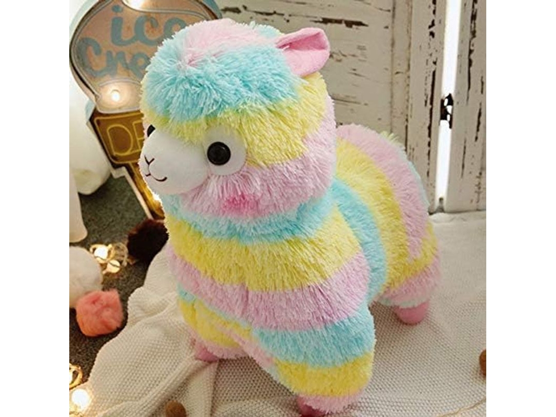 Peluche De Llama Suave - Muñeca Llamacornio De Alpaca Arcoíris, Adorable, Regalo De Cumpleaños (25 Cm)