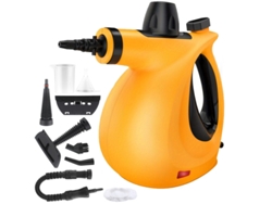 Limpiador a vapor portátil de alta temperatura, 250 ml, con 9 accesorios para limpieza de cocina y coche, color naranja Gertiz